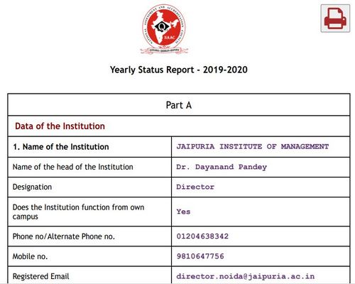 Noida - AQAR 2019-20